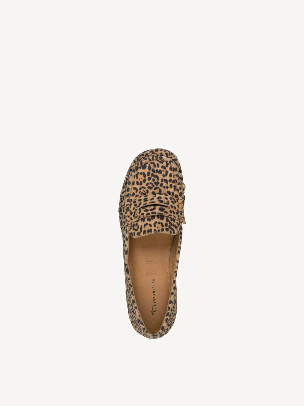 Tamaris Women's 1-24204-46 Leather Slipper Loafer Shoes Leopard Print