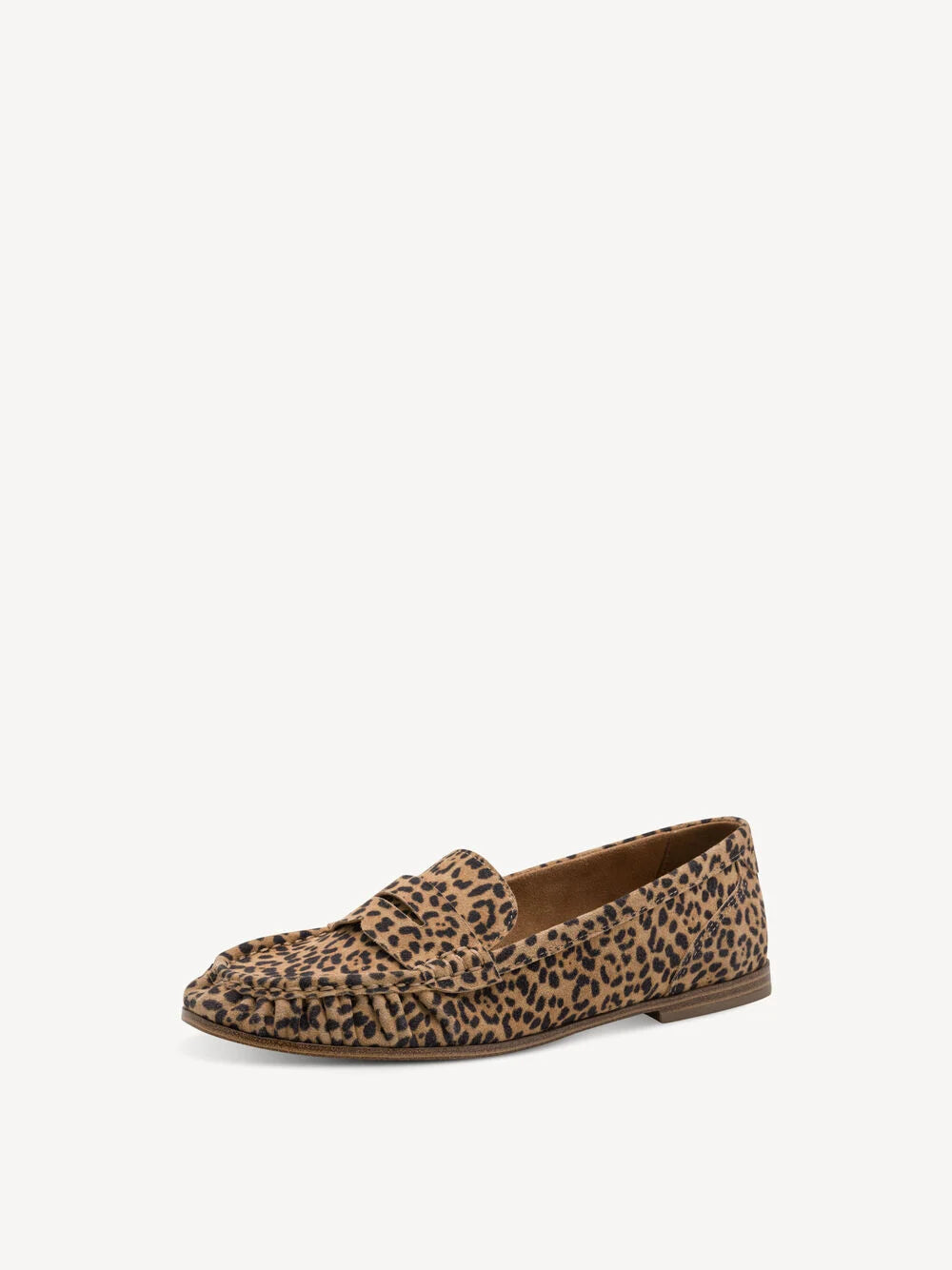 Tamaris Women's 1-24204-46 Leather Slipper Loafer Shoes Leopard Print