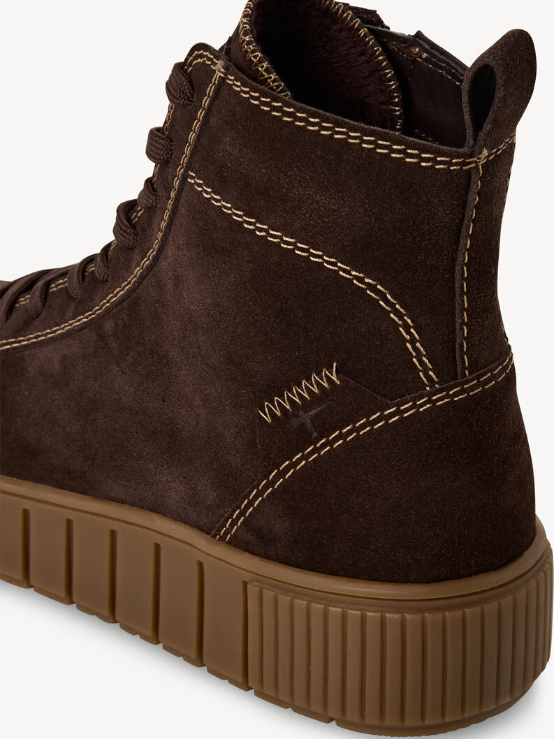 Tamaris Women's 1-25205-47 Leather Ankle Boots Mocca Brown