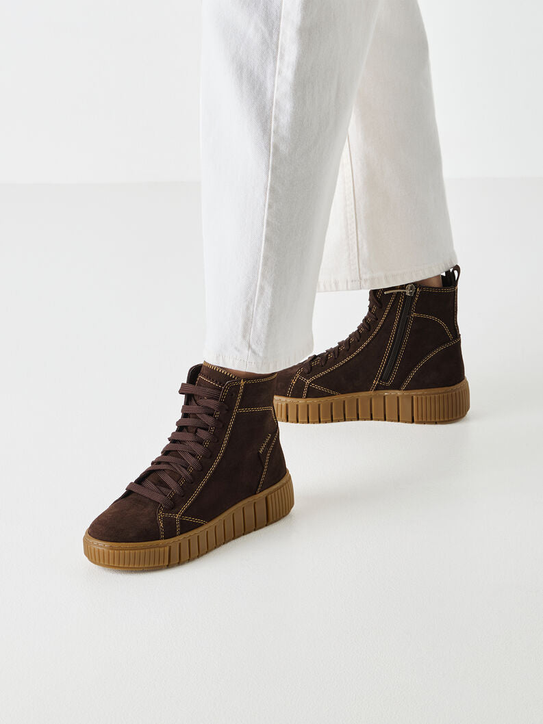Tamaris Women's 1-25205-47 Leather Ankle Boots Mocca Brown