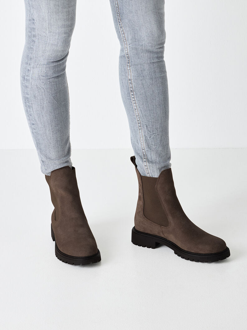 Tamaris Women's 1-25427-41 Leather Chelsea Ankle Boots Beige