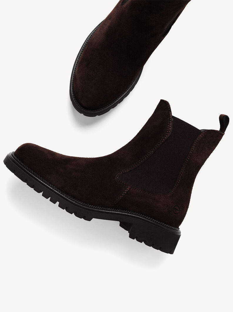 Tamaris Women's 1-25427-41 Leather Chelsea Ankle Boots Mocca Brown