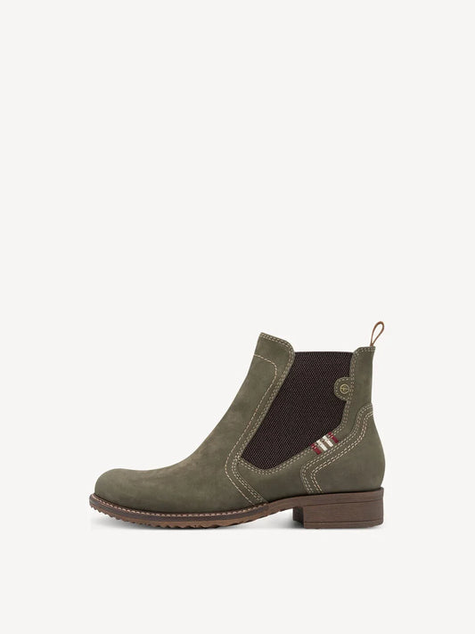 Tamaris Women's 1-25821-45 Leather Chelsea Boots Olive Green