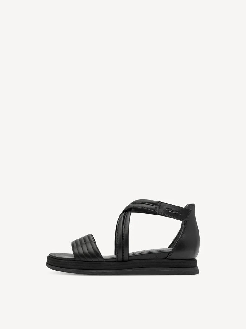 Tamaris Women's 1-28220-46 Leather Heeled Sandals Black