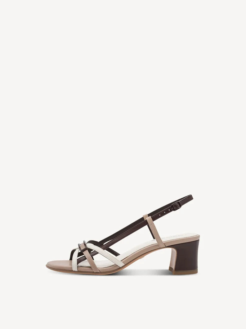 Tamaris Women's 1-28366-46 Heeled Strap Sandals Taupe Brown