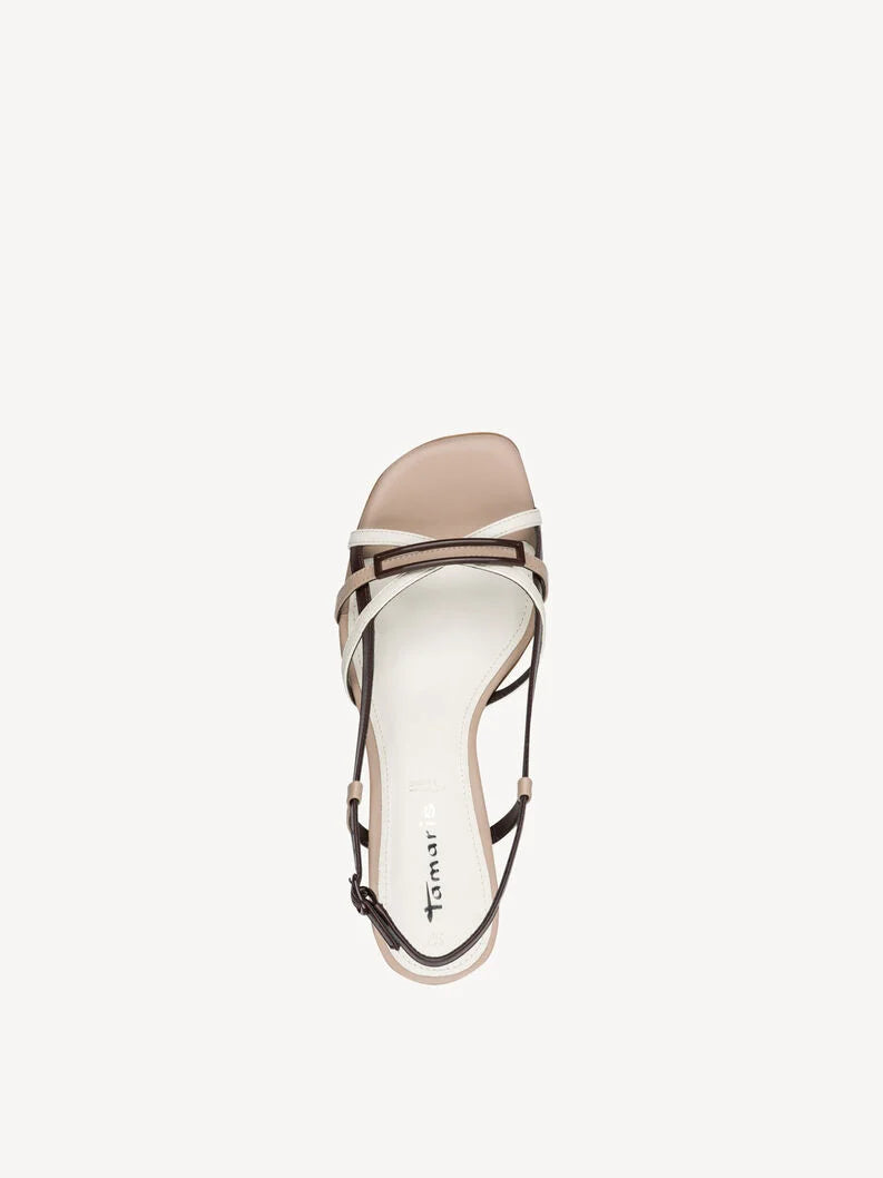 Tamaris Women's 1-28366-46 Heeled Strap Sandals Taupe Brown