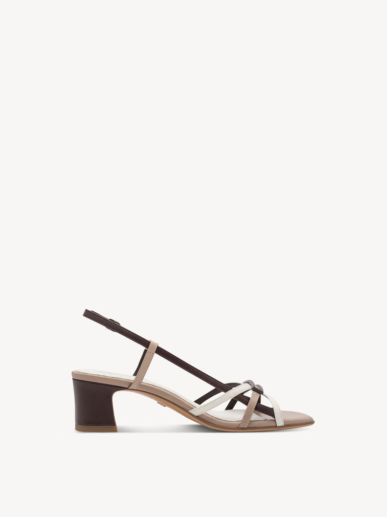 Tamaris Women's 1-28366-46 Heeled Strap Sandals Taupe Brown