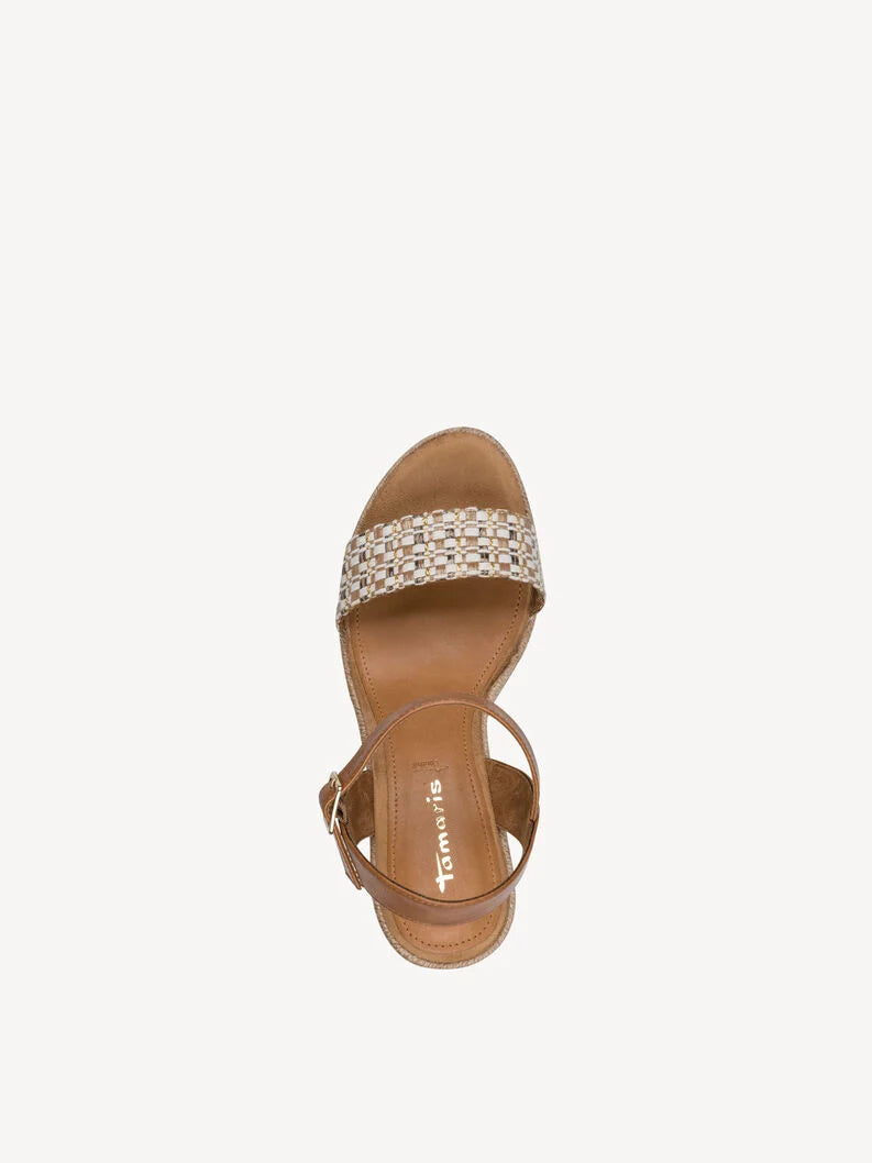 Tamaris Women's 1-28376-46 Heeled Sandals Cognac Brown