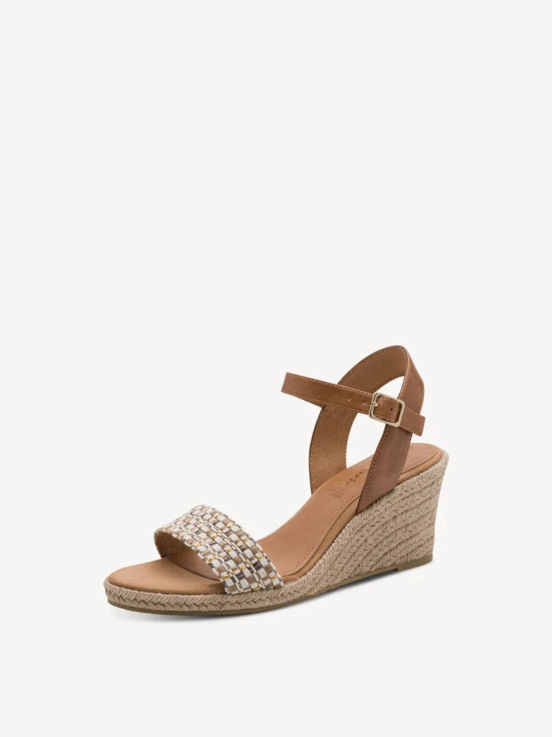 Tamaris Women's 1-28376-46 Heeled Sandals Cognac Brown