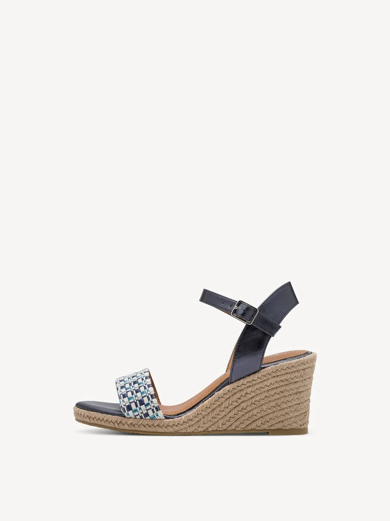 Tamaris Women's 1-28376-46 Heeled Sandals Blue Combi