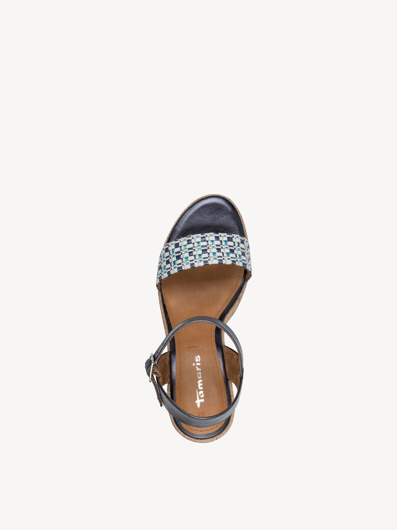 Tamaris Women's 1-28376-46 Heeled Sandals Blue Combi