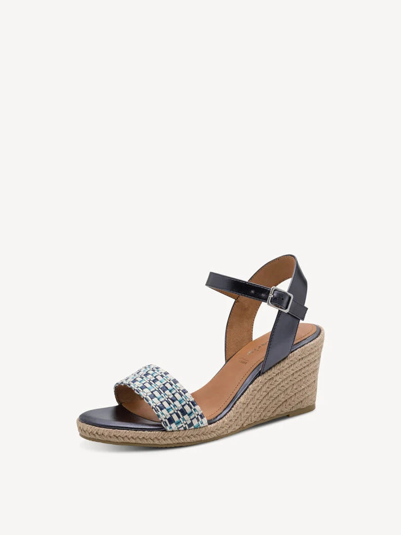 Tamaris Women's 1-28376-46 Heeled Sandals Blue Combi