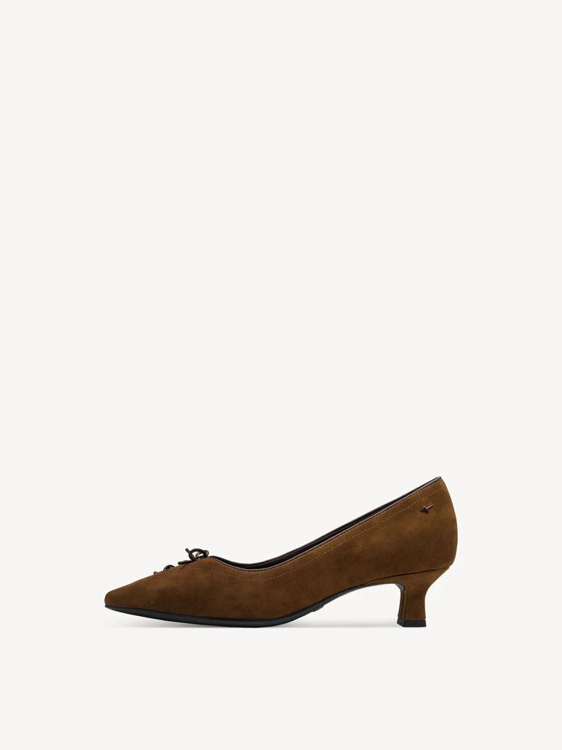 Tamaris Women's 1-22352-47 Leather Pump Shoes Cognac Combi Brown