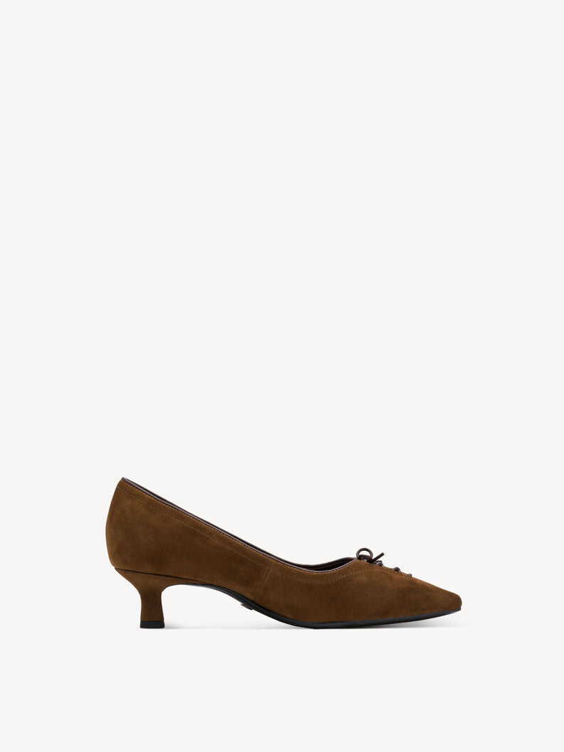 Tamaris Women's 1-22352-47 Leather Pump Shoes Cognac Combi Brown