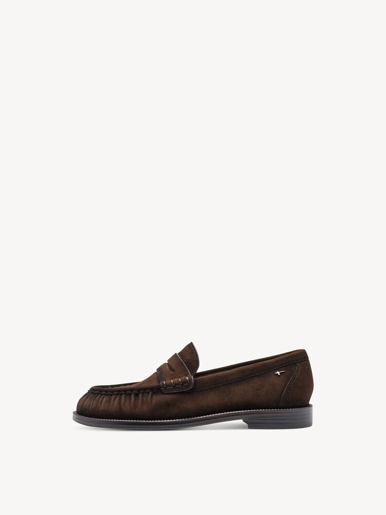 Tamaris Women's 1-24251-47 Leather Slipper Loafers Shoes Mocca Brown