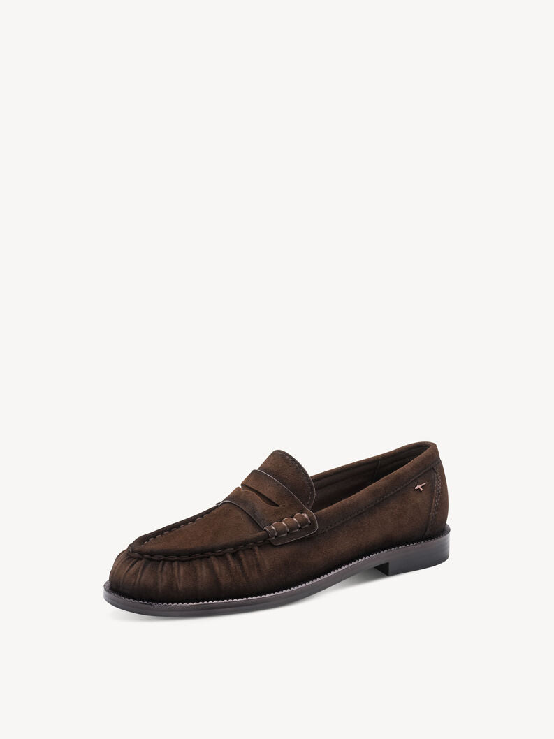 Tamaris Women's 1-24251-47 Leather Slipper Loafers Shoes Mocca Brown