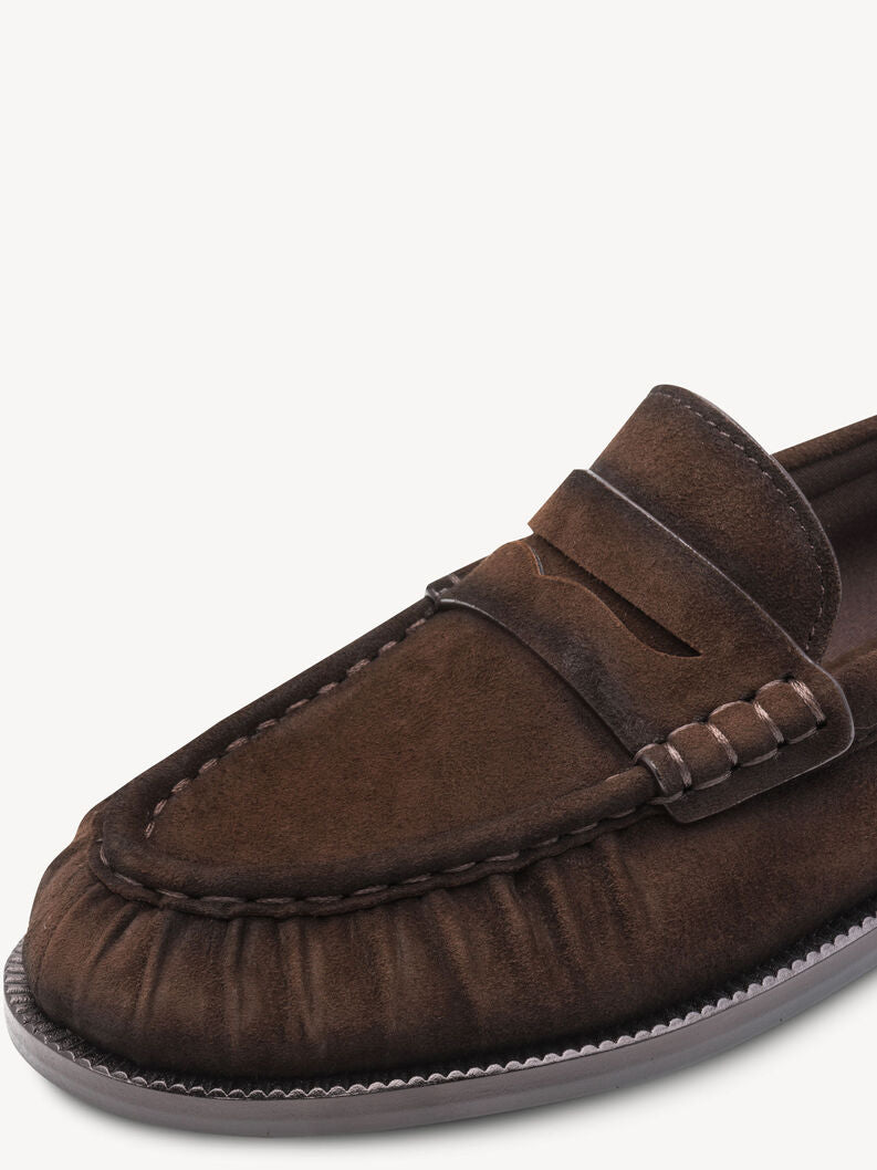 Tamaris Women's 1-24251-47 Leather Slipper Loafers Shoes Mocca Brown