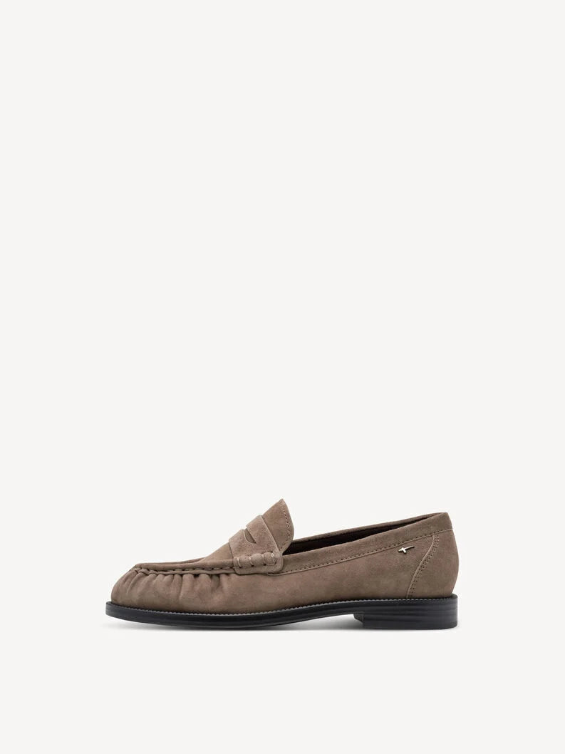 Tamaris Women's 1-24251-47 Leather Slipper Loafers Shoes Beige