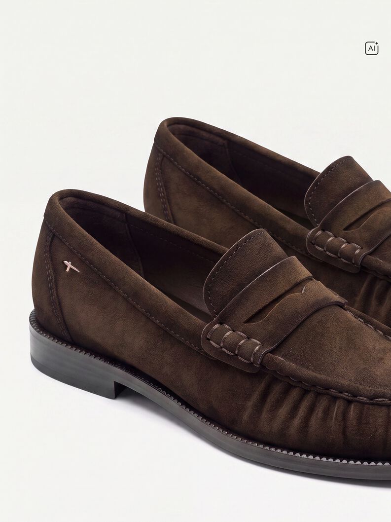 Tamaris Women's 1-24251-47 Leather Slipper Loafers Shoes Mocca Brown