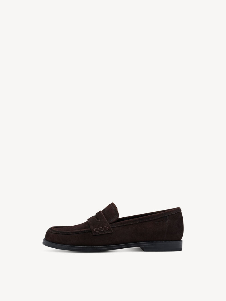 Tamaris Women's 1-24254-47 Leather Slipper Loafers Shoes Mocca Brown