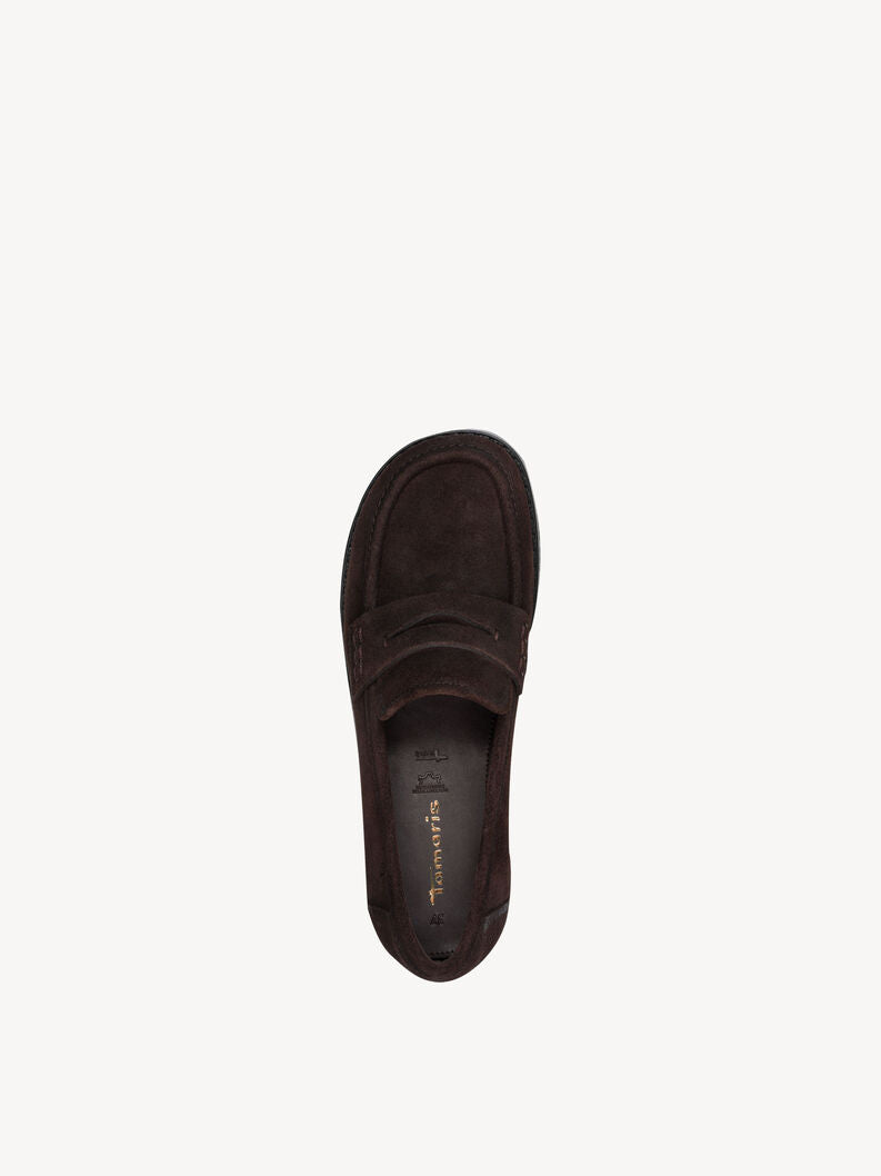 Tamaris Women's 1-24254-47 Leather Slipper Loafers Shoes Mocca Brown