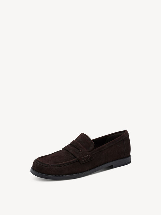 Tamaris Women's 1-24254-47 Leather Slipper Loafers Shoes Mocca Brown