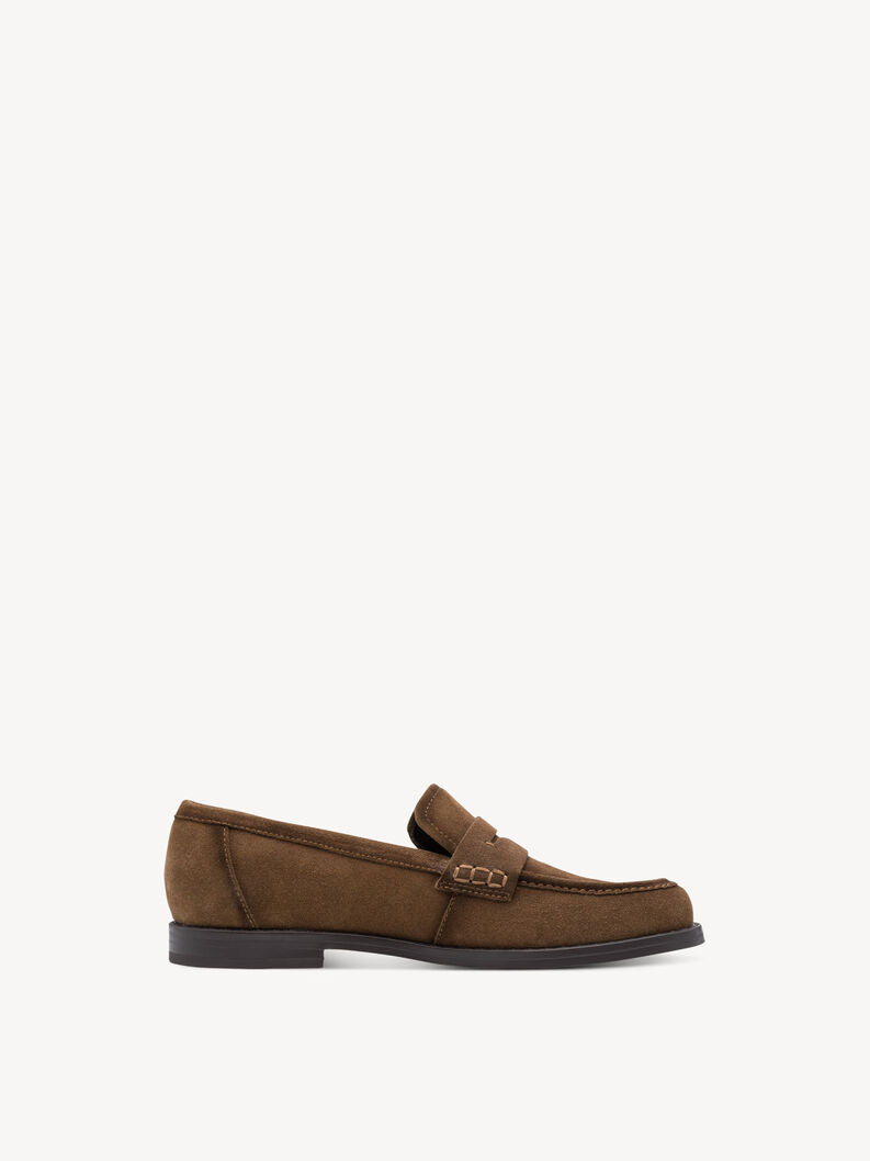 Tamaris Women's 1-24254-47 Leather Slipper Loafers Shoes Camel Brown
