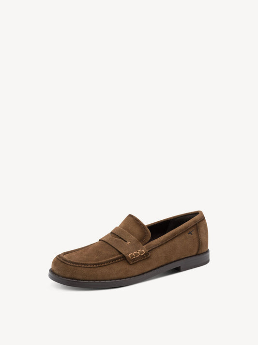 Tamaris Women's 1-24254-47 Leather Slipper Loafers Shoes Camel Brown