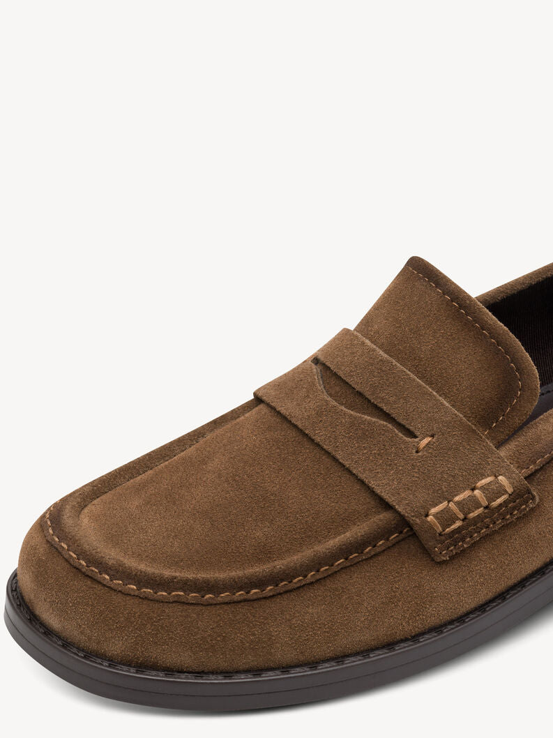 Tamaris Women's 1-24254-47 Leather Slipper Loafers Shoes Camel Brown