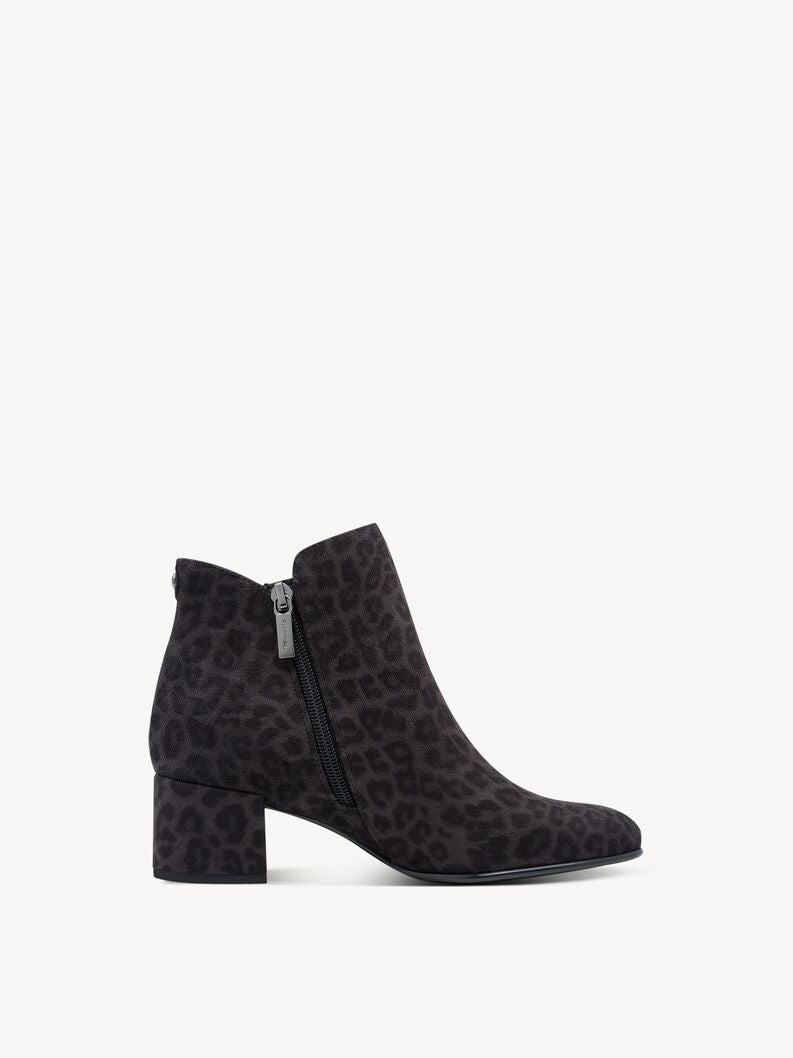 Tamaris Women's 1-25354-43 Vegan Ankle Boots Grey Leopard