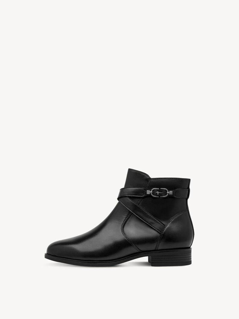 Tamaris Women's 1-25371-47 Leather Ankle Boots Black