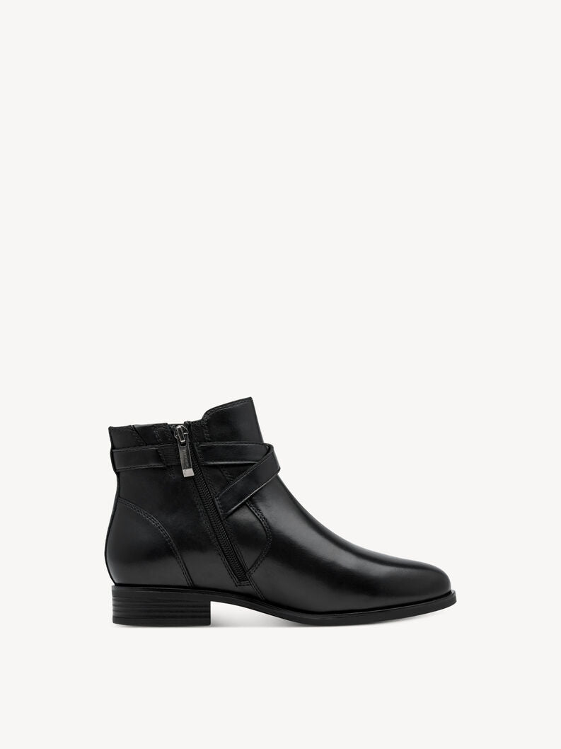 Tamaris Women's 1-25371-47 Leather Ankle Boots Black