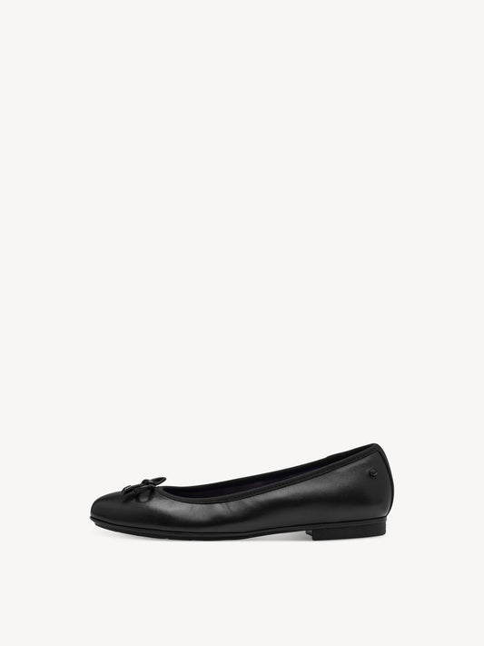 Tamaris Women's 8-82102-42  Leather Ballerina Shoes Black