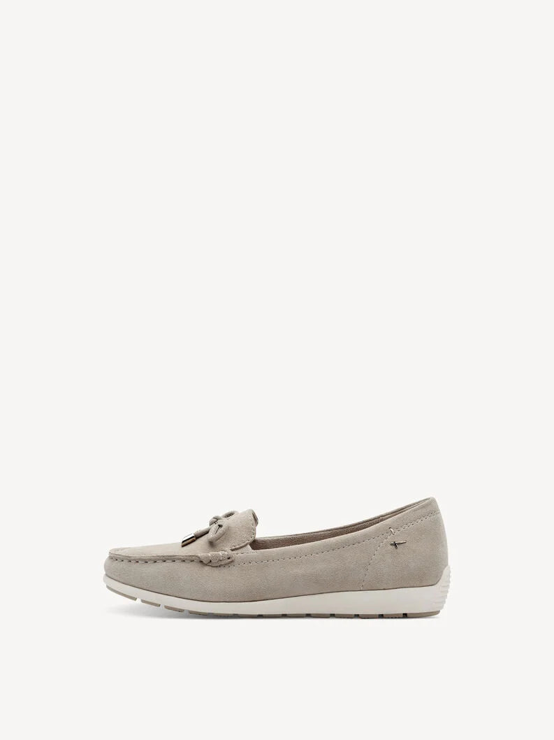 Tamaris Women's 8-84600-44  Leather Slipper Shoes Beige Suede