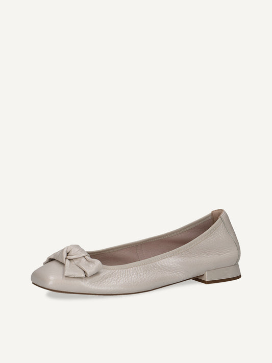 Caprice Women's 9-22105-42 Leather Slip-On Ballet Shoes Pearl Deer