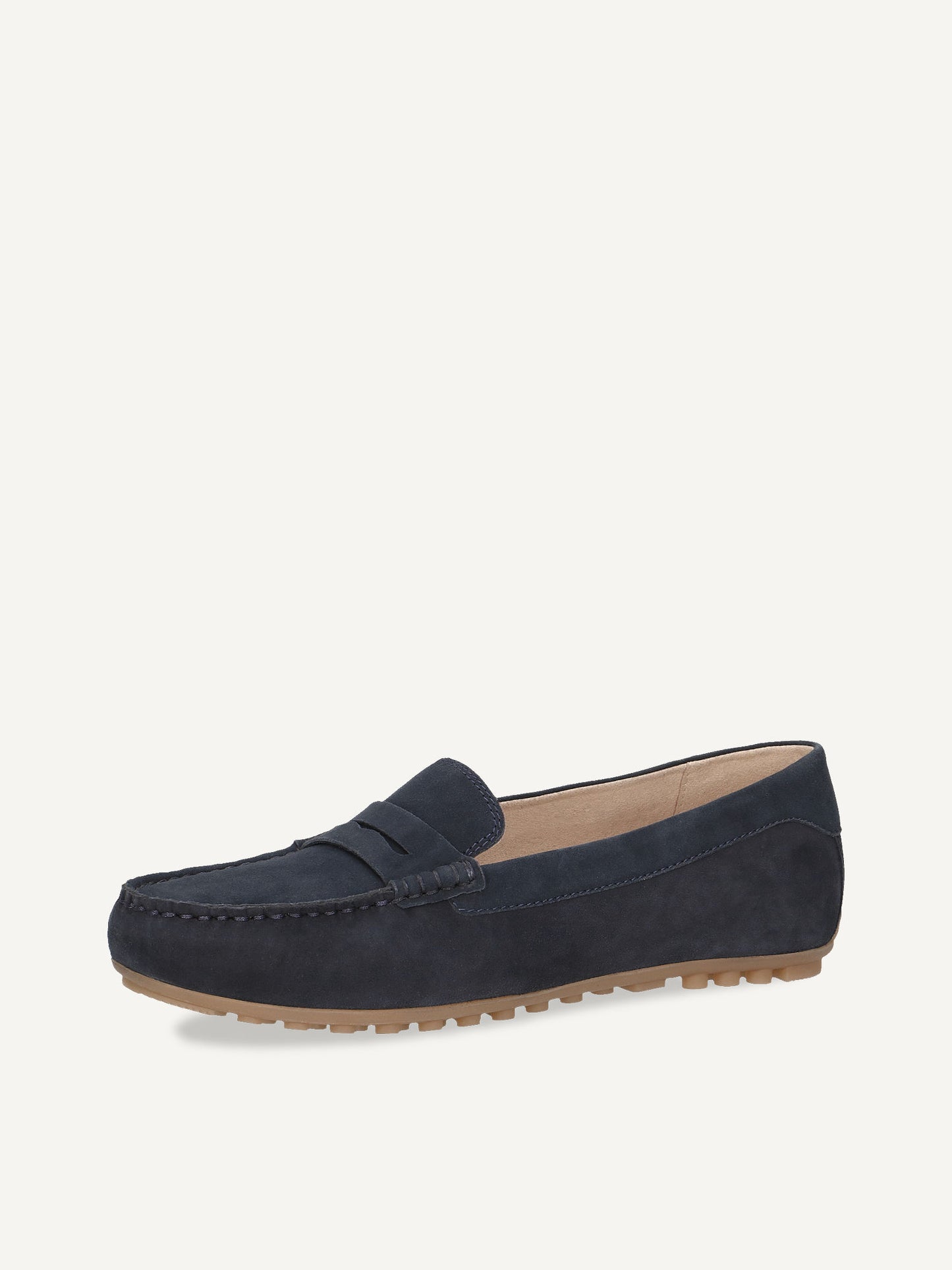 Caprice Women's 9-24651-42 Leather Slip-On Loafers Shoes Ocean Suede Blue