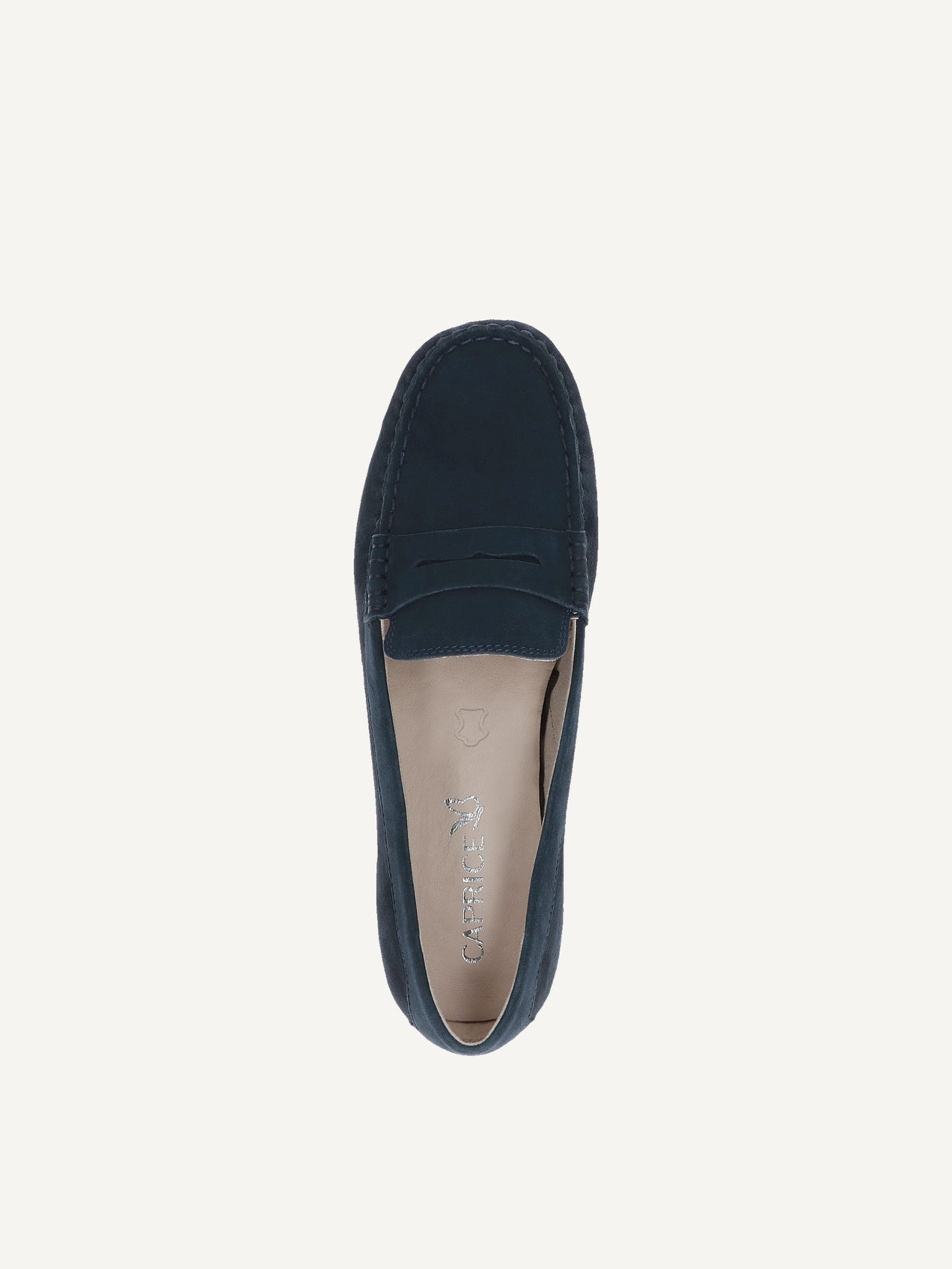 Caprice Women's 9-24651-42 Leather Slip-On Loafers Shoes Ocean Suede Blue