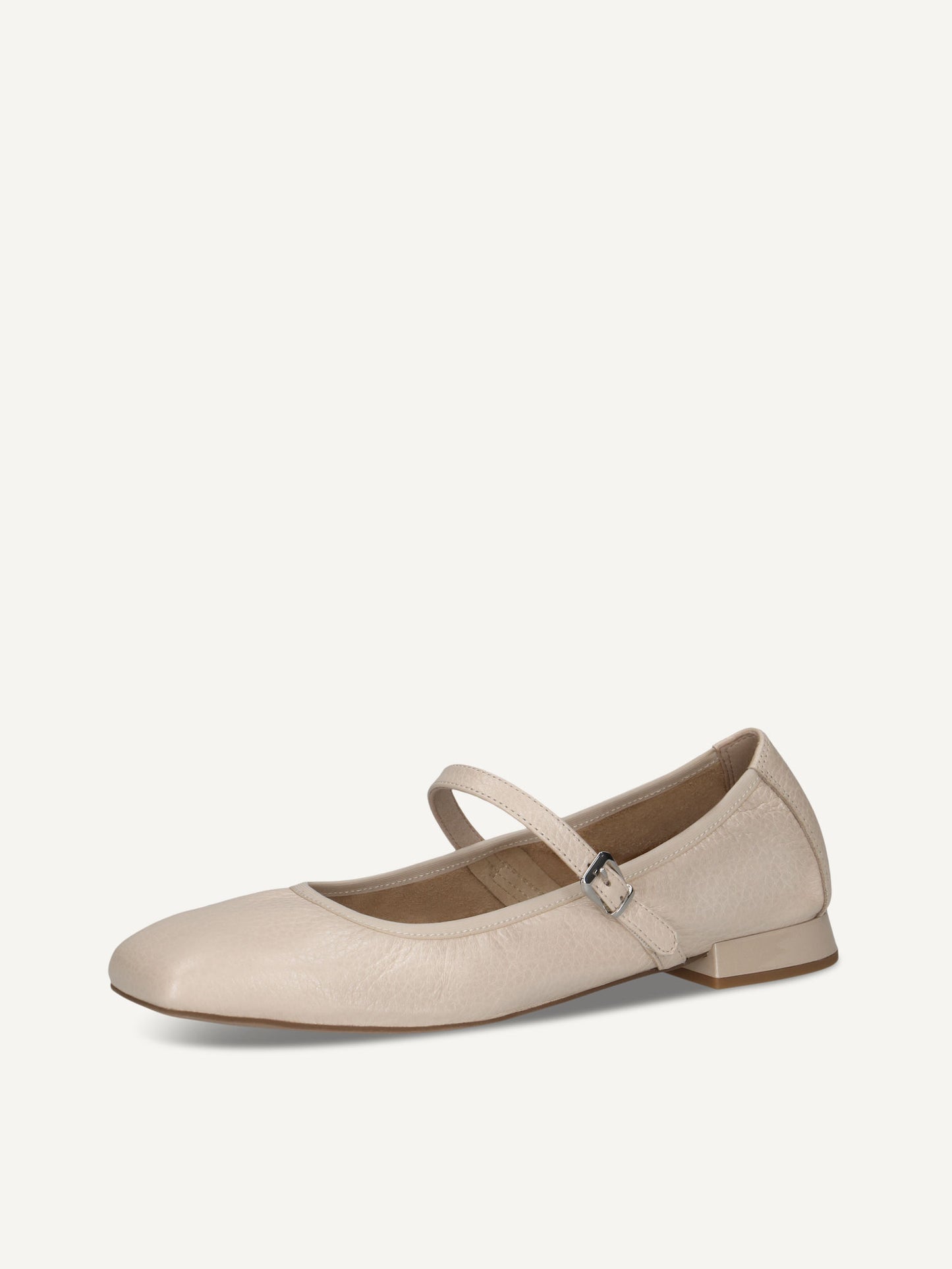 Caprice Women's 9-22100-44 Leather Slip-On Ballet Shoes Ecru Pearl Deer