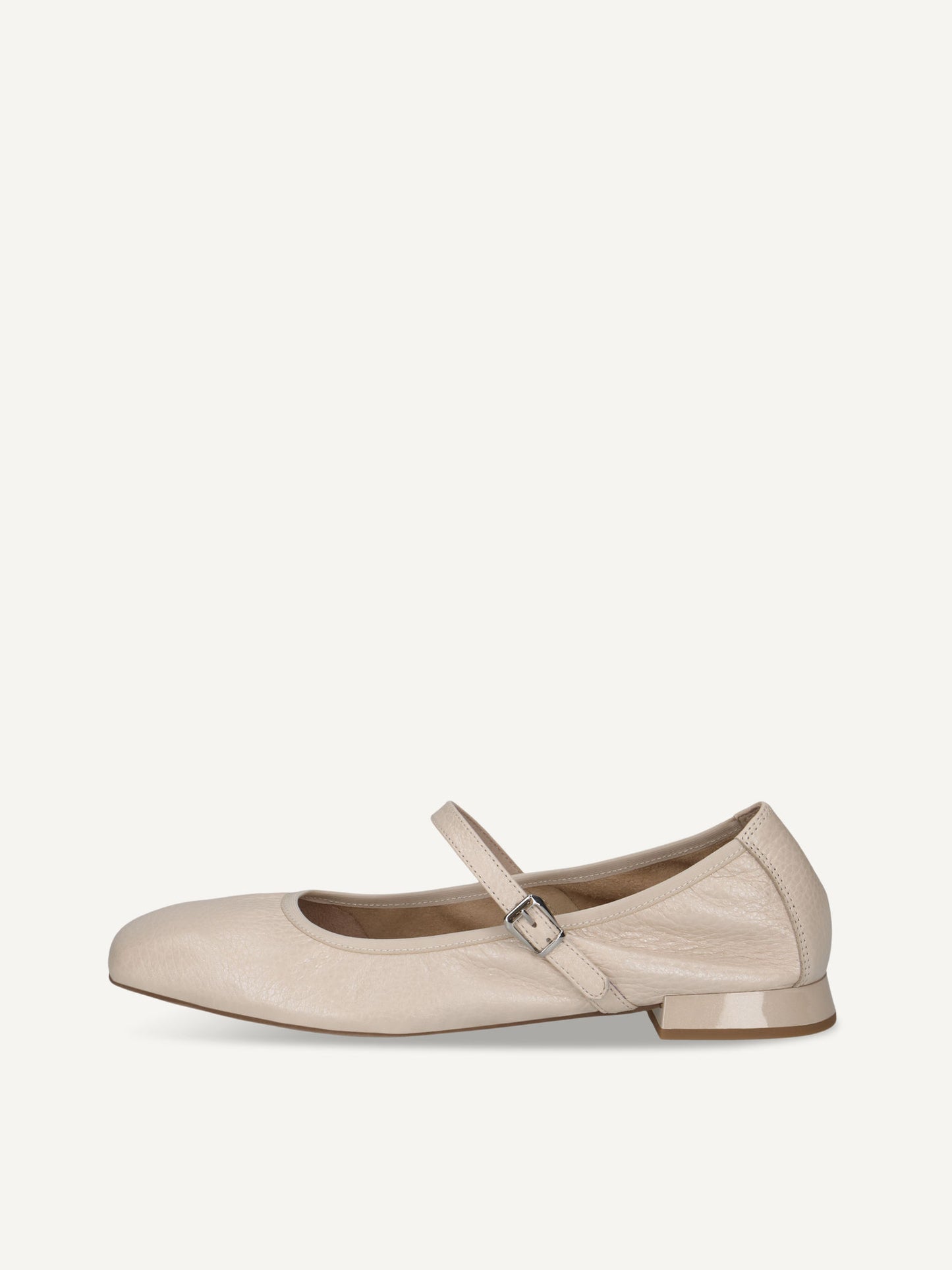 Caprice Women's 9-22100-44 Leather Slip-On Ballet Shoes Ecru Pearl Deer