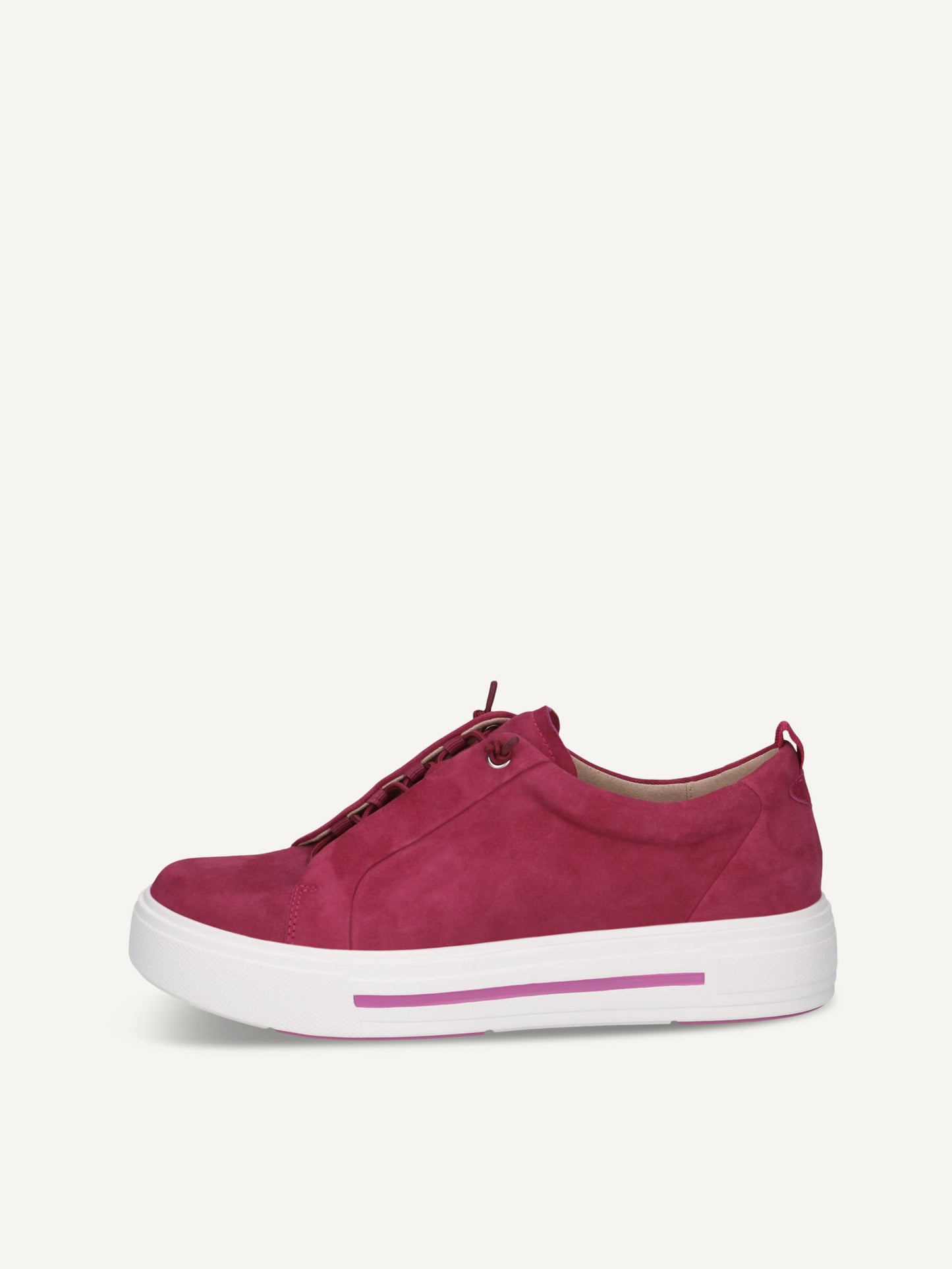 Caprice Women's 9-23709-44 594 Casual Leather Trainers Pink Suede