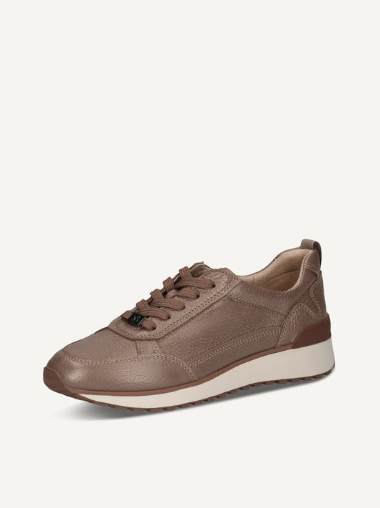 Caprice Women's 9-23711-43 Leather Lace-Up Sneaker Shoes Titan Deer