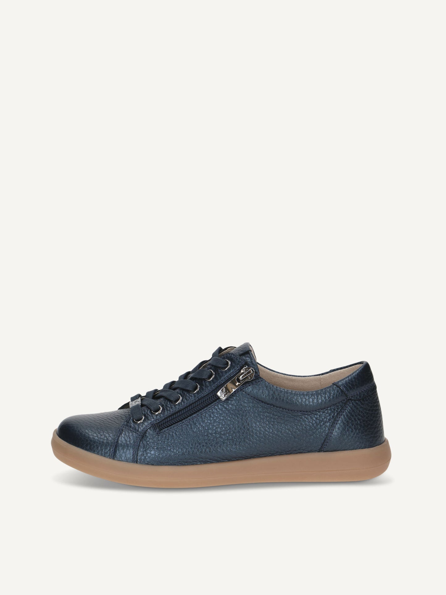 Caprice Women's 9-23757-46 Leather Lace-Up Sneaker Shoes Ocean Blue
