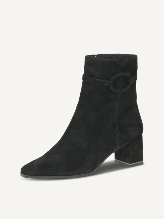 Caprice Women's 9-25310-45 Suede Leather Ankle Boots Black