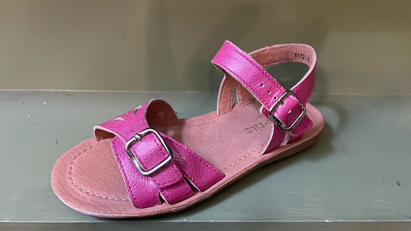 Start-Rite Girls Toddlers Nostalgia Leather Sandals Hot Pink Patent