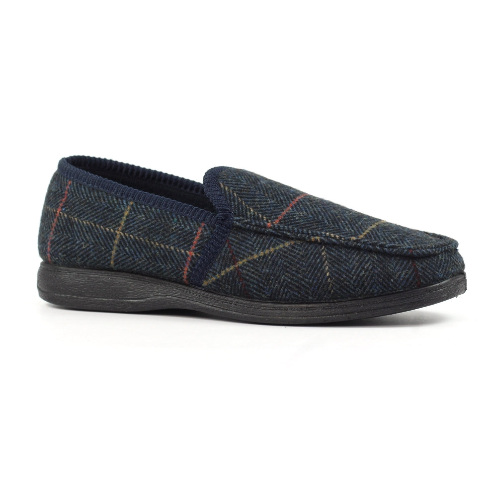 Lunar Men's KMD103BL Lazy Dogz Eisenhower II Slippers Navy