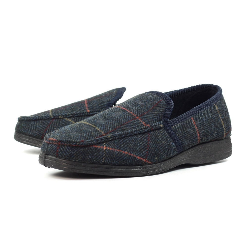 Lunar Men's KMD103BL Lazy Dogz Eisenhower II Slippers Navy