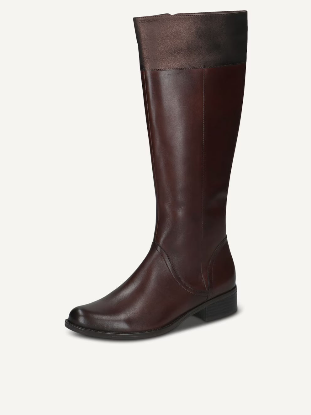 Caprice Women's 9-25511-41 Leather Knee High Boots Dark Brown Combi