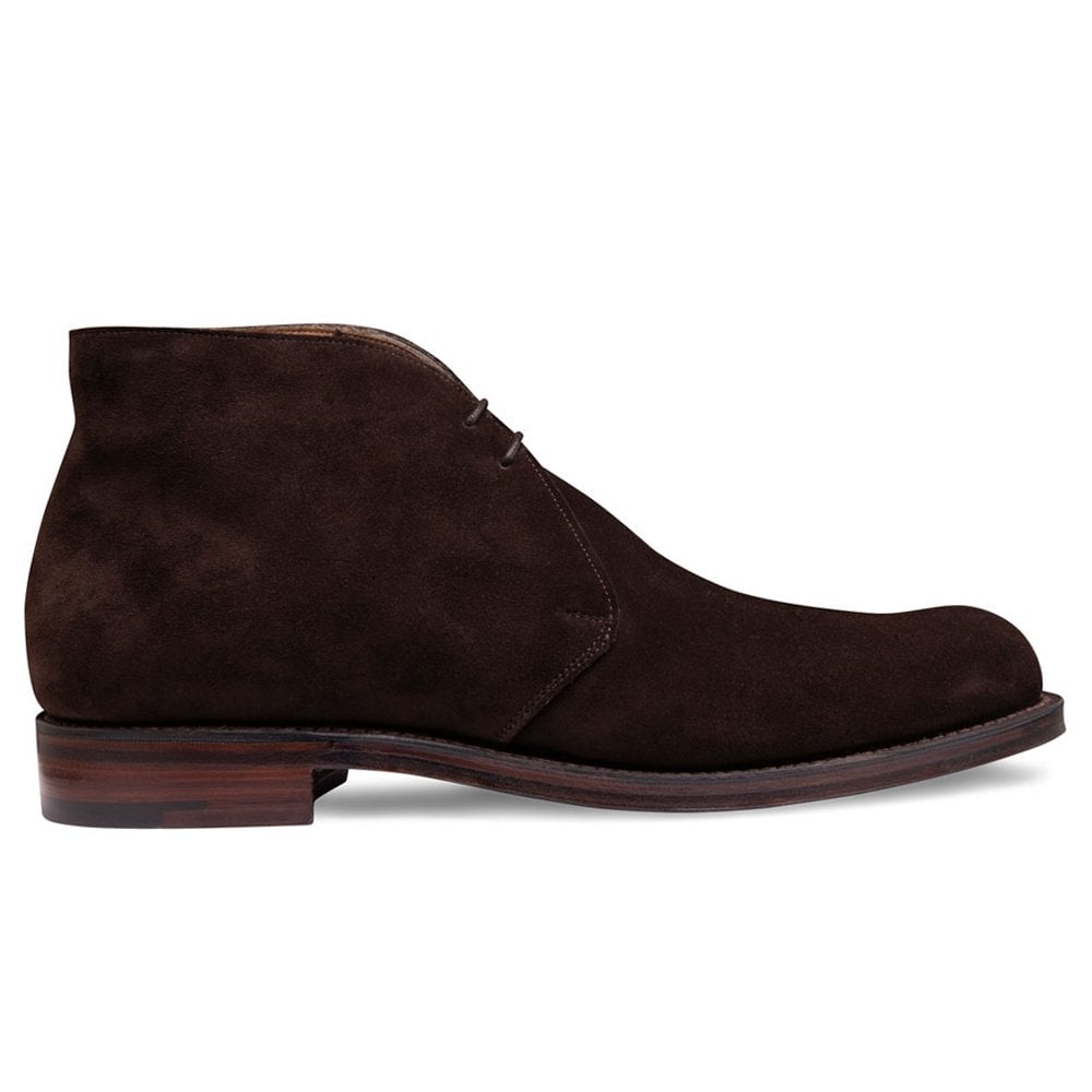 Joseph Cheaney Men's Garforth EF Suede Leather Chukka Boot Bitter Chocolate Brown