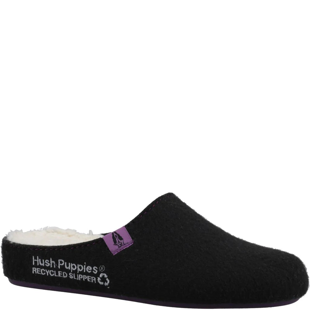 Hush Puppies Women's Recycled The Good Slipper Black