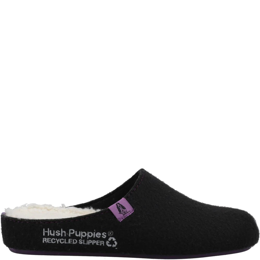 Hush Puppies Women's Recycled The Good Slipper Black